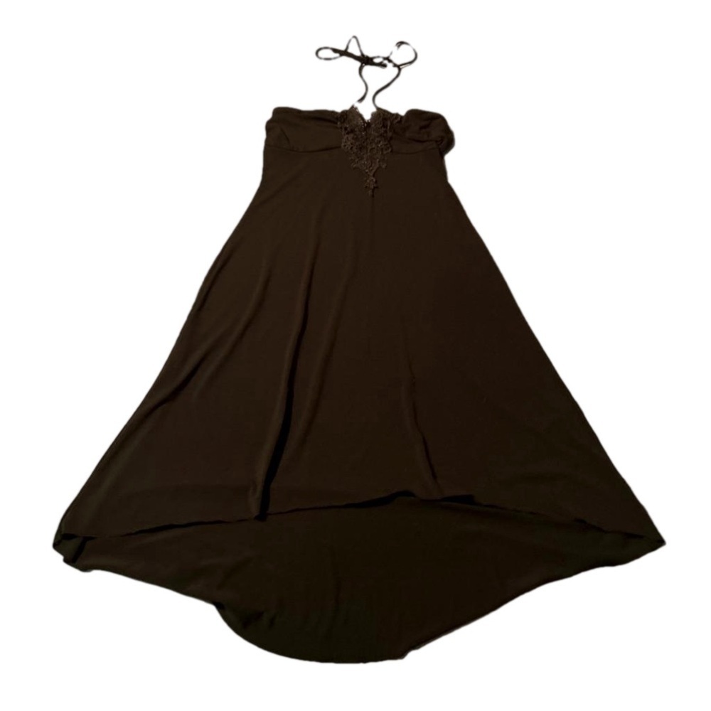 Black Suzy Shier Halter Dress